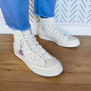 ❤️Rare Converse Chuck 70 3D Charms Hi Women Shoes 8.5 Flower Stars Heart A06434C
